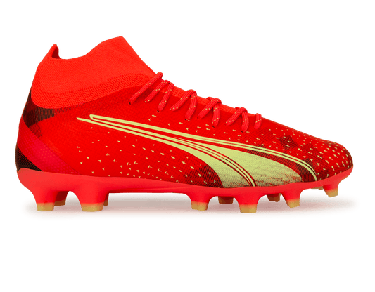 PUMA Men's Ultra Pro FG/AG Coral/Black