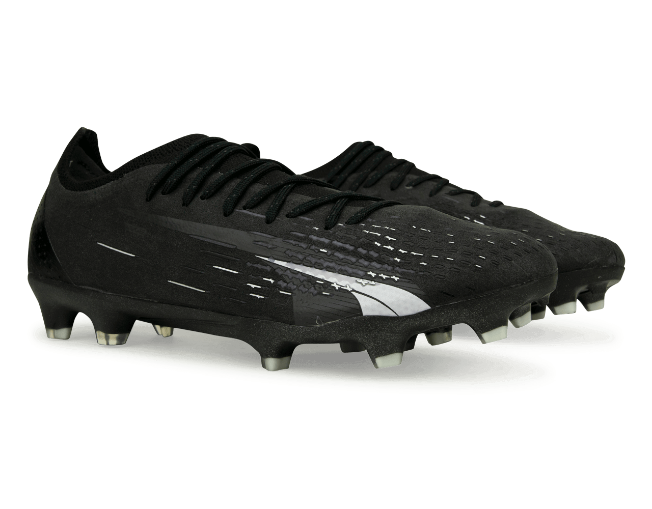 PUMA Men's Ultra Ultimate FG/AG Black/White