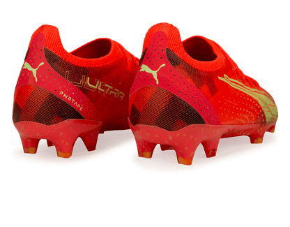 PUMA Men's Ultra Ultimate FG/AG Coral/Black