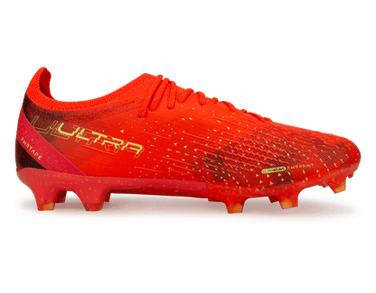 PUMA Men's Ultra Ultimate FG/AG Coral/Black