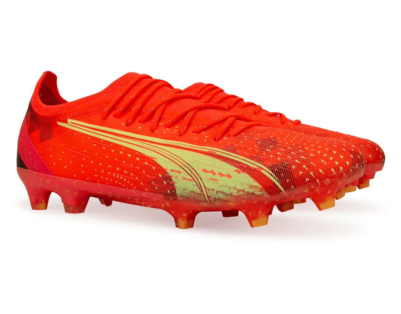 PUMA Men's Ultra Ultimate FG/AG Coral/Black