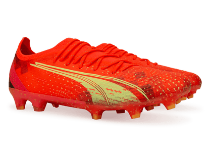 PUMA Men's Ultra Ultimate FG/AG Coral/Black