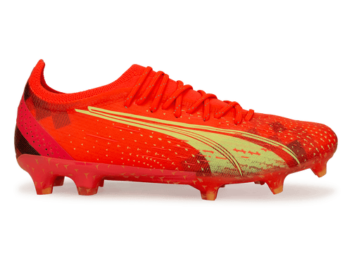 PUMA Men's Ultra Ultimate FG/AG Coral/Black