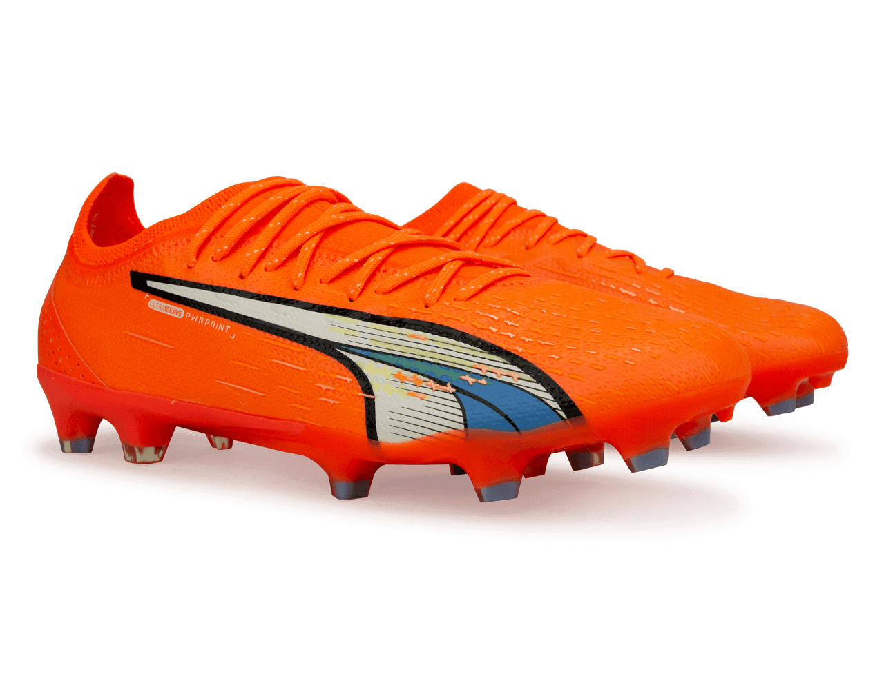 PUMA Men's Ultra Ultimate FG/AG Orange/Blue Glimmer