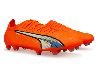 PUMA Men's Ultra Ultimate FG/AG Orange/Blue Glimmer