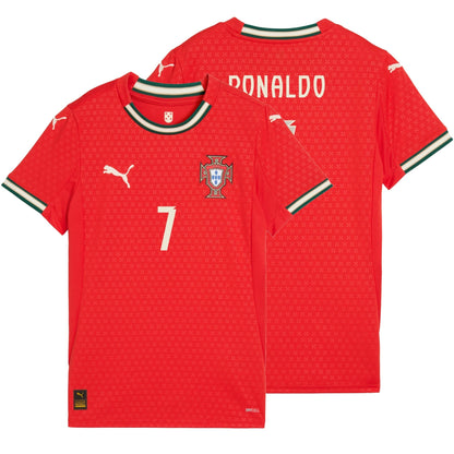 PUMA Women's Portugal 2025/26 Home Jersey w/ Ronaldo #7 Printing