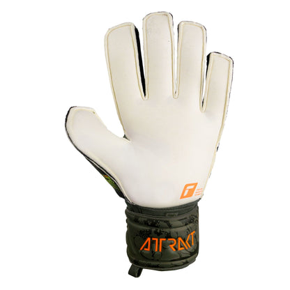 Reusch Men's Attrakt Grip Fingersave Goalkeeper Gloves Green/Orange