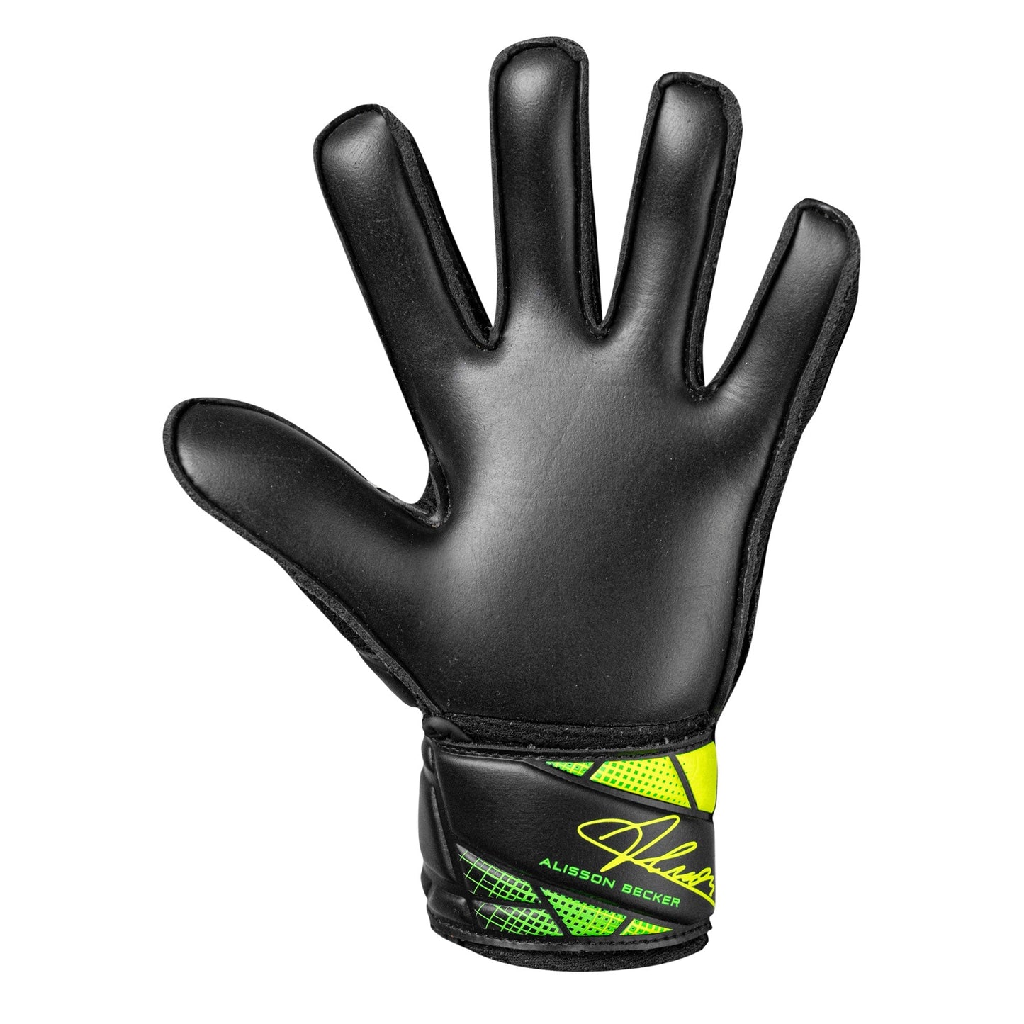 Reusch Kids Attrakt AB1 Solid Goalkeeper Gloves Black/Safety Yellow
