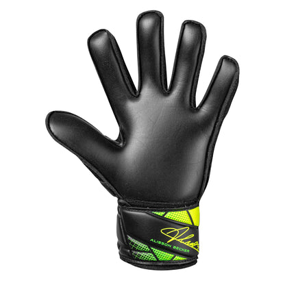Reusch Kids Attrakt AB1 Solid Goalkeeper Gloves Black/Safety Yellow