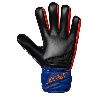 Reusch Kids Attrakt Fingersave Goalkeeper Gloves Blue/Orange