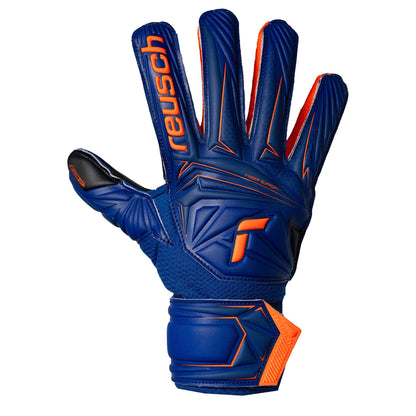 Reusch Kids Attrakt Fingersave Goalkeeper Gloves Blue/Orange