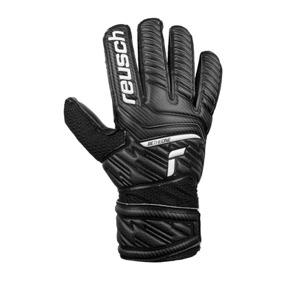 Reusch Kids Attrakt Solid Fingersave Goalkeeper Gloves Black/White