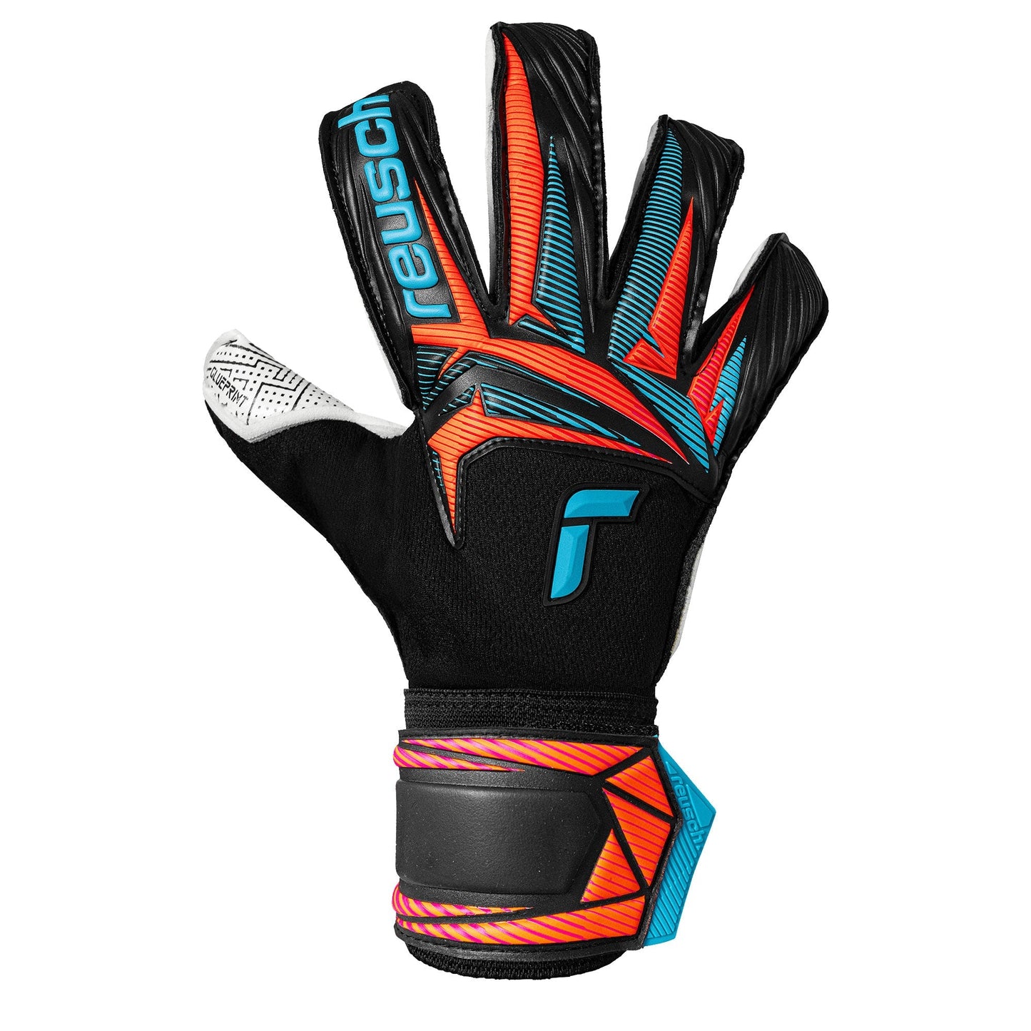 Reusch Men's Attrakt Advance Evolution Glue Print Goalkeeper Gloves Black/Orange