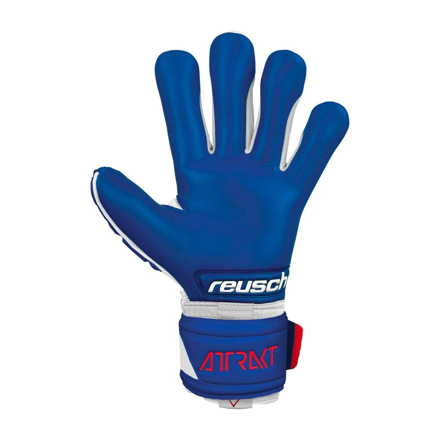 Reusch Men's Goalkeeper Attrakt Freegel Gold Sleek Fingersave Goalkeeper Gloves White/Red