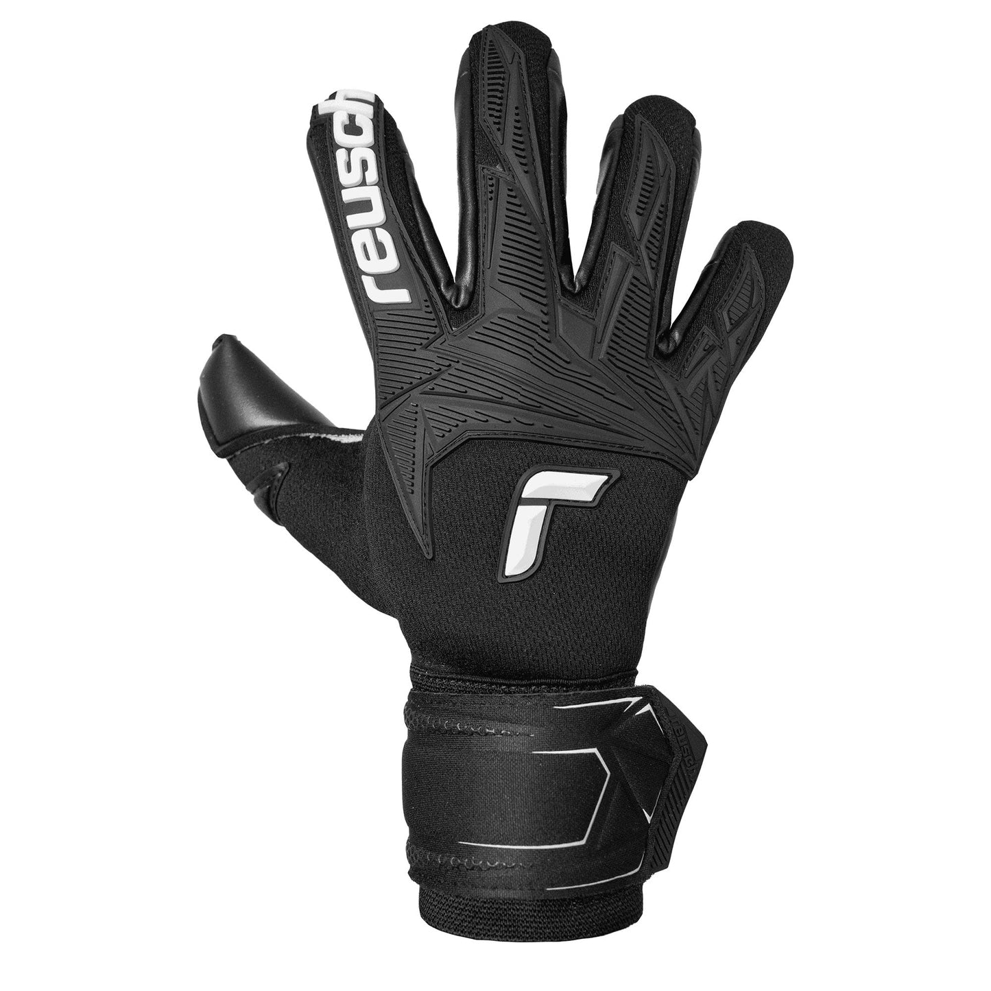 Reusch Men's Attrakt Freegel Infinity Fingersave Goalkeeper Gloves Black/White