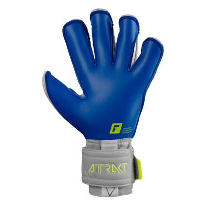 Reusch Men's Attrakt Gold X Evolution Cut GoalkeeperGloves Grey/Deep Blue