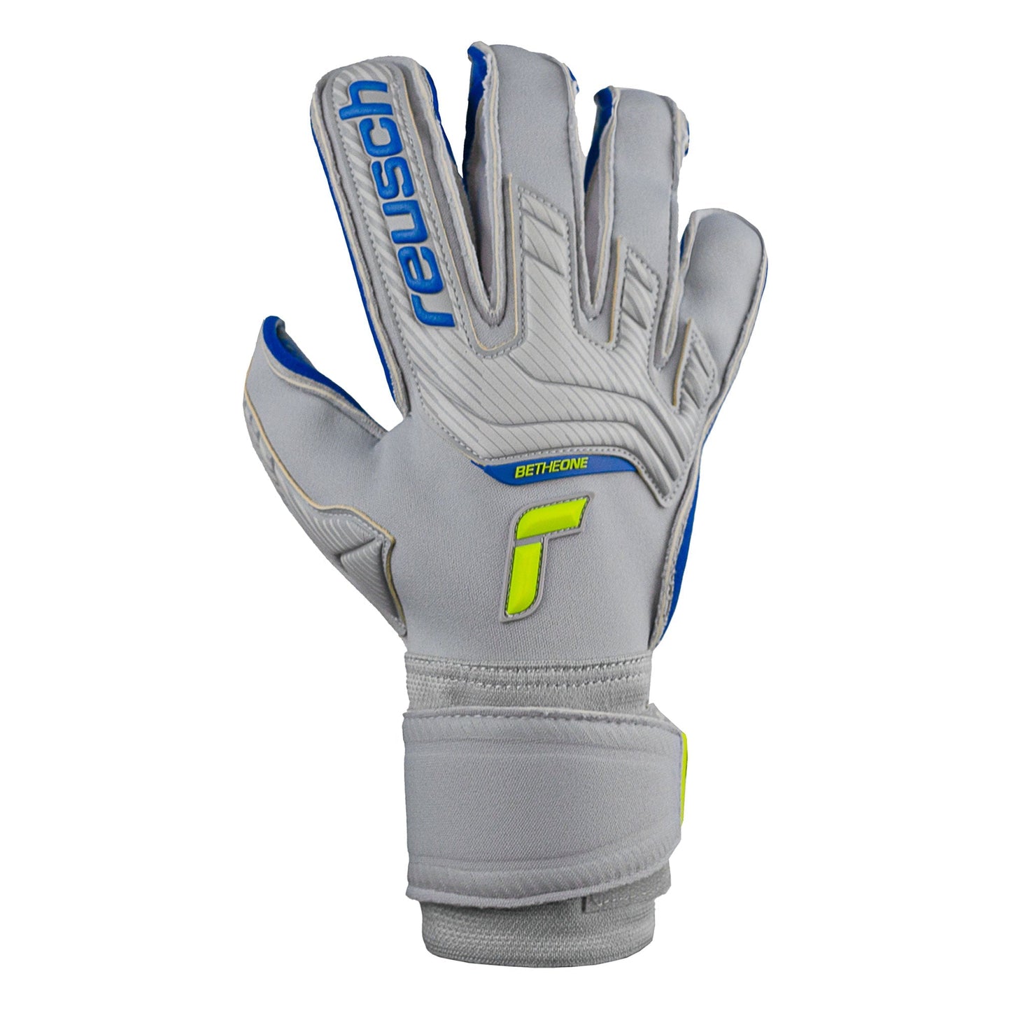 Reusch Men's Attrakt Gold X Evolution Cut GoalkeeperGloves Grey/Deep Blue