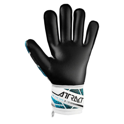 Reusch Men's Attrakt Silver NC Finger Support Goalkeeper Gloves White/Blue/Black