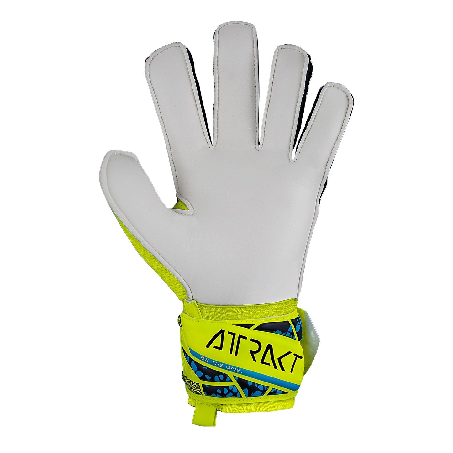 Reusch Men's Attrakt Solid Goalkeeper Gloves Safety Yellow/Future Blue