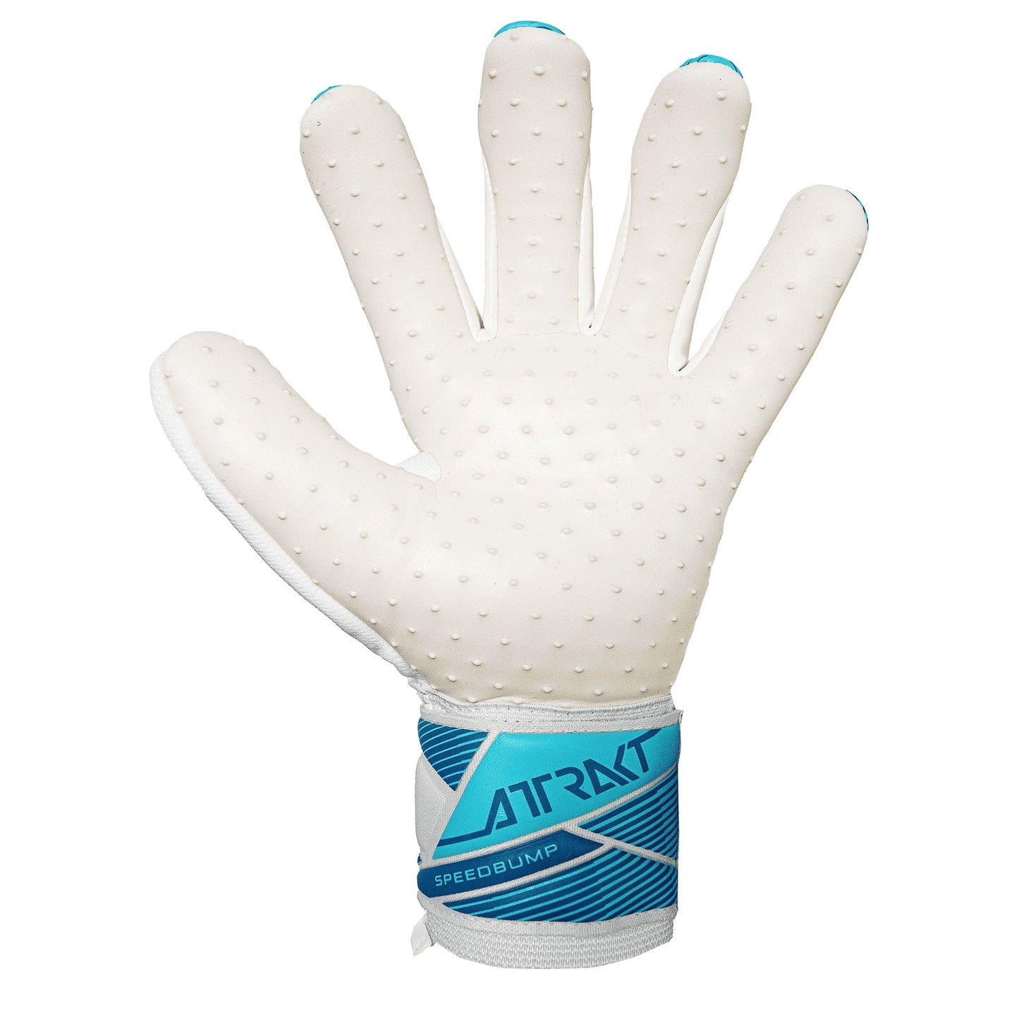 Reusch Men's Attrakt Speed Bump Goalkeeper Gloves White/Light Blue