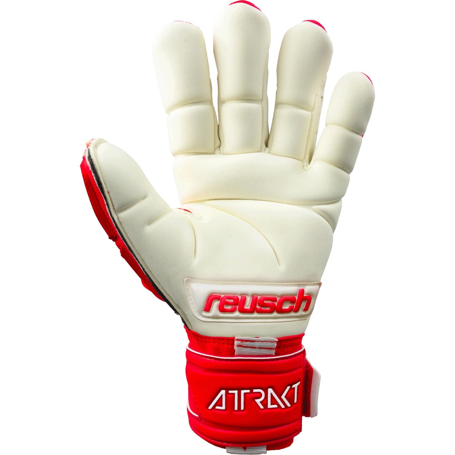 Reusch Men's Goalkeeper Attrakt Freegel Gold X Finger Support Gloves Red/White