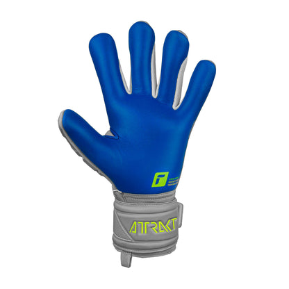 Reusch Men's Goalkeeper Attrakt Freegel Silver Fingersave Goalkeeper Gloves Gray/Yellow