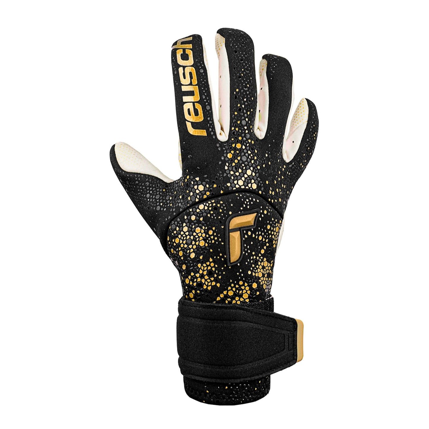 Reusch Men's Goalkeeper Attrakt Gold X Glueprint Goalkeeper Gloves Black/Gold