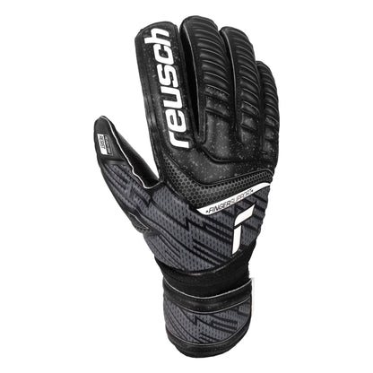 Reusch Men's Goalkeeper Attrakt Resist Finger Support Gloves Black/White