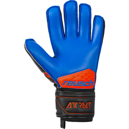 Reusch Men's Goalkeeper Attrakt SG Extra Finger Support Gloves Black/Orange