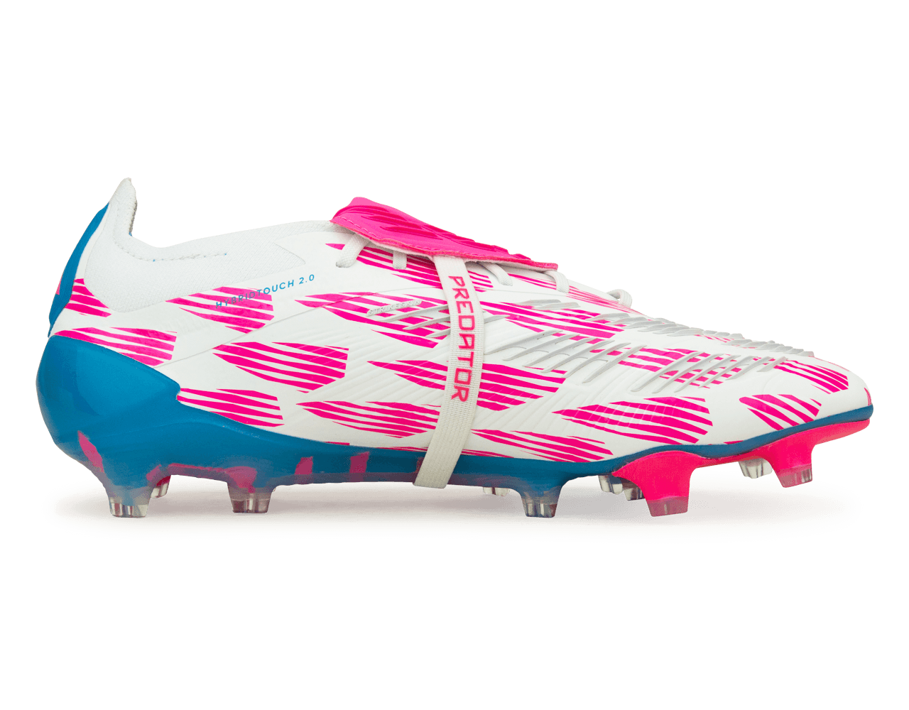 adidas Men's Predator Elite Foldover Tongue FG White/Blue/Pink