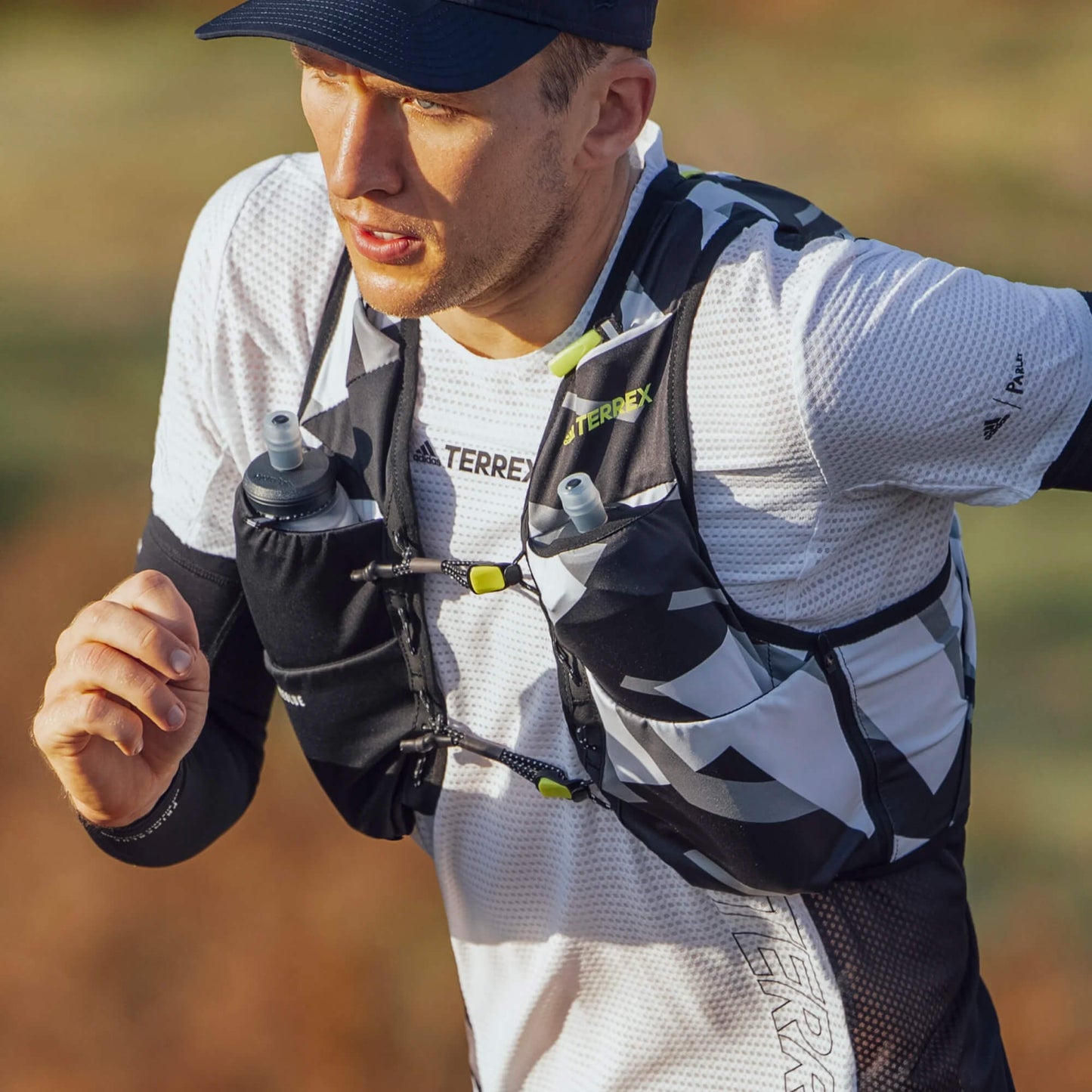adidas Terrex Primeblue Graphic Trail Running Vest Black/Acid Yellow