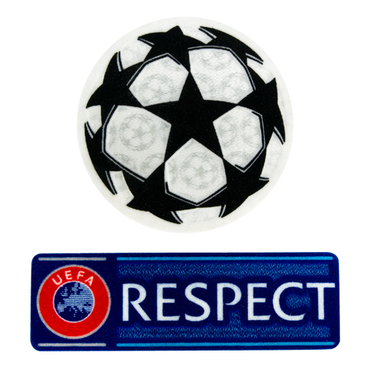 Official UEFA UCL Adult Starball & Respect Patch Combo
