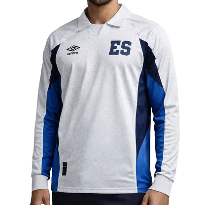 Umbro Men's El Salvador 2026 Authentic Away Long Sleeve Jersey Gray