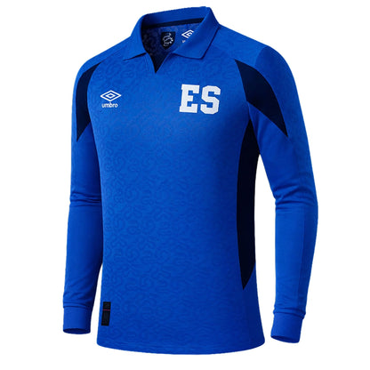 Umbro Men's El Salvador 2026 Authentic Home Long Sleeve Jersey Royal Blue